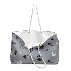 Pet Lover's Weekender Bag, Dog or Cat Mom Tote, Cat Lover's Travel Bag, Animal Print Carry-All, Weekend Getaway Bag