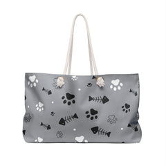 Pet Lover's Weekender Bag, Dog or Cat Mom Tote, Cat Lover's Travel Bag, Animal Print Carry-All, Weekend Getaway Bag