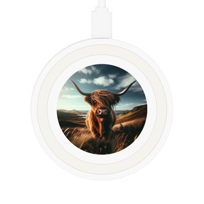 Highland Cow Wireless Charging Pad - Quake Design, Unique Tech Accessory