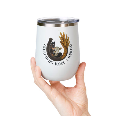 Tailwind's Hoof & Hound Wine Tumbler - 12oz, Farm Life Drinkware for Horse Lovers