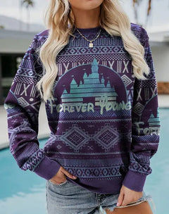 Vintage Western Style Women's Sweatshirt - Casual Pullover