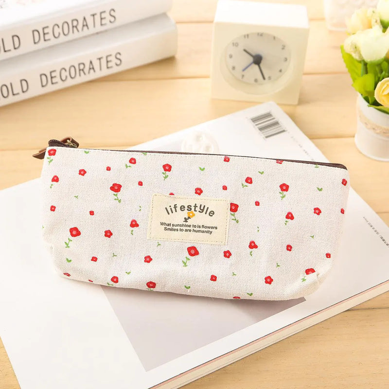 Creative Floral Pencil Case for Stationery Supplies